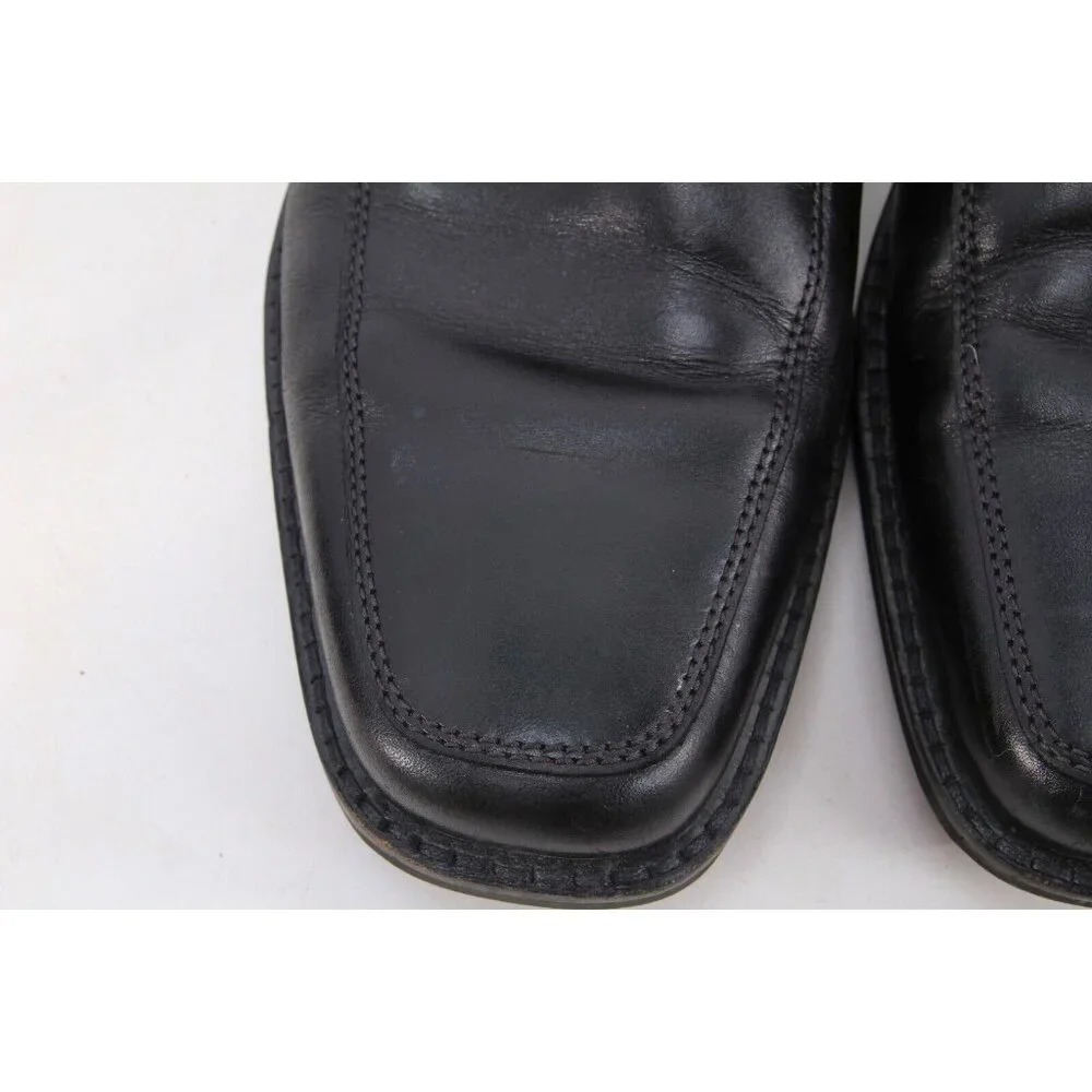 Ecco Seattle Apron Toe Men’s  Black Leather Lace Up Dress Shoes Sz 45 US 11
